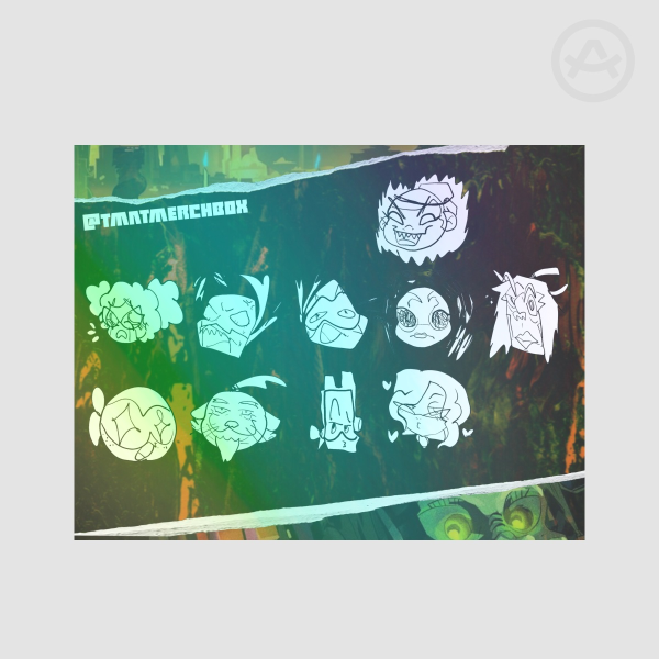 Left handed emojis - ROTTMNT Sticker Sheet