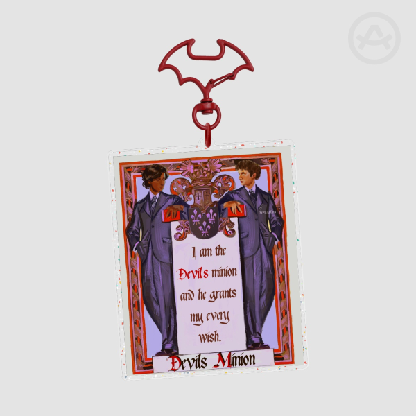 Devil's minion key chain (glitter)