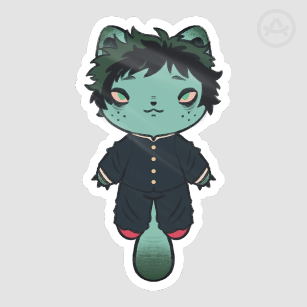 Izuku Cat Die Cut Stickers