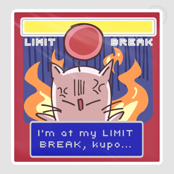 "I'm at my limit break" Moogle sticker