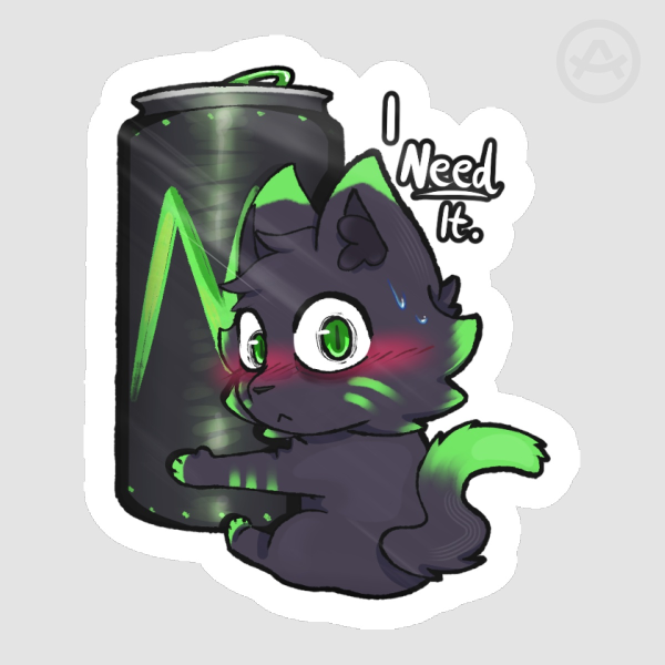 "Monster" Cat - Sticker