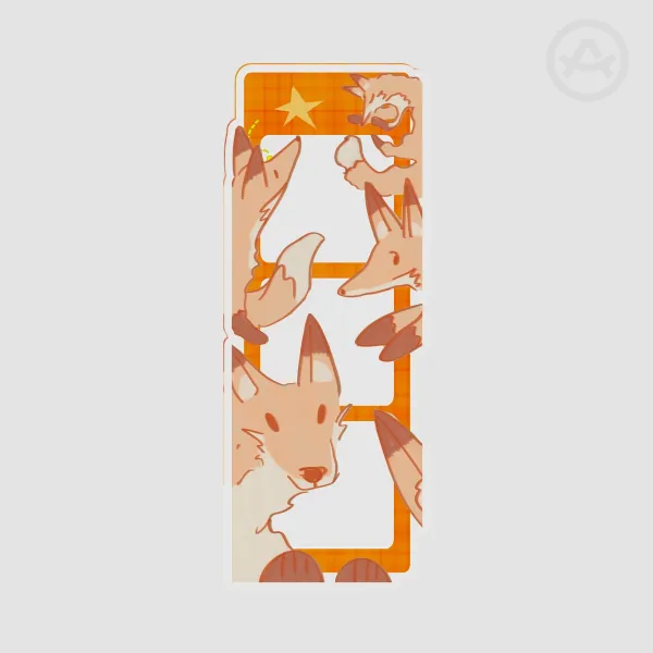 FOXES - plastic bookmark