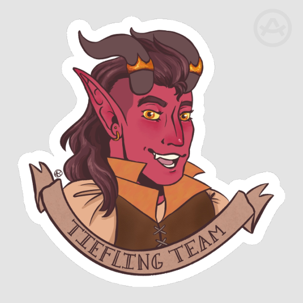 Tiefling Team Sticker