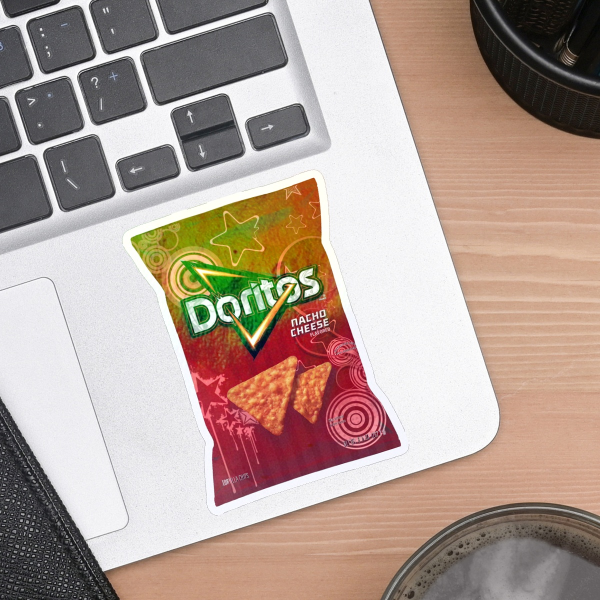 Frutiger Metro Doritos Nacho Cheese Holographic Sticker