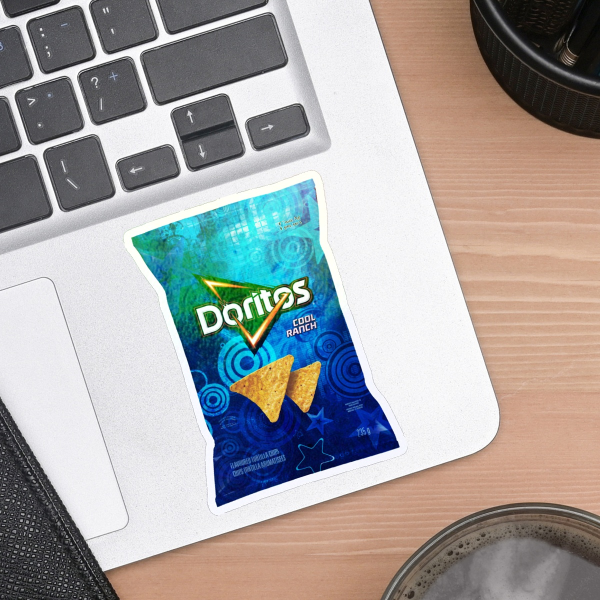 Frutiger Metro Doritos Cool Ranch Holographic Sticker