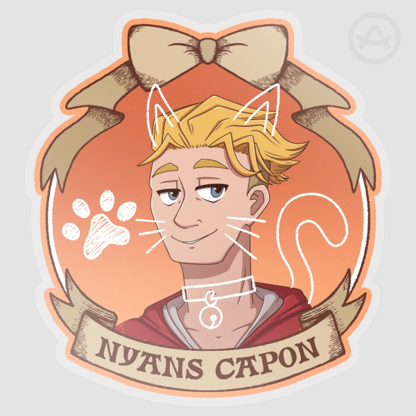 Hans 'Nyans' Capon Clear PET Vinyl Die Cut Sticker