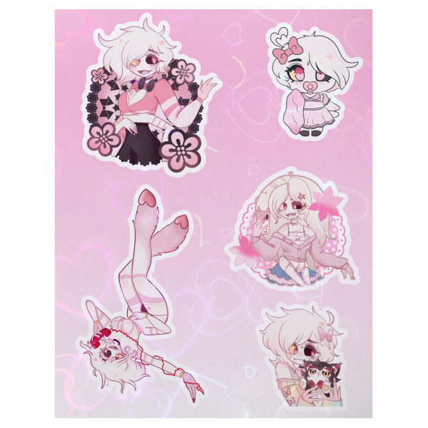 Angel Dust stickers sheet || hazbin hotel