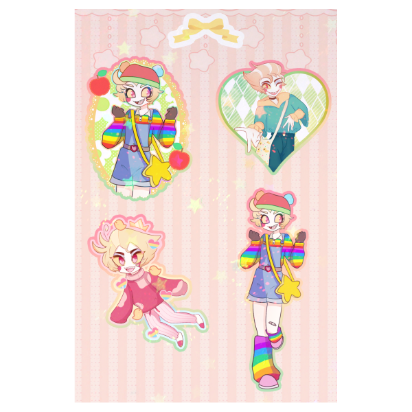 Lucifer morningstar stickers sheet || hazbin hotel