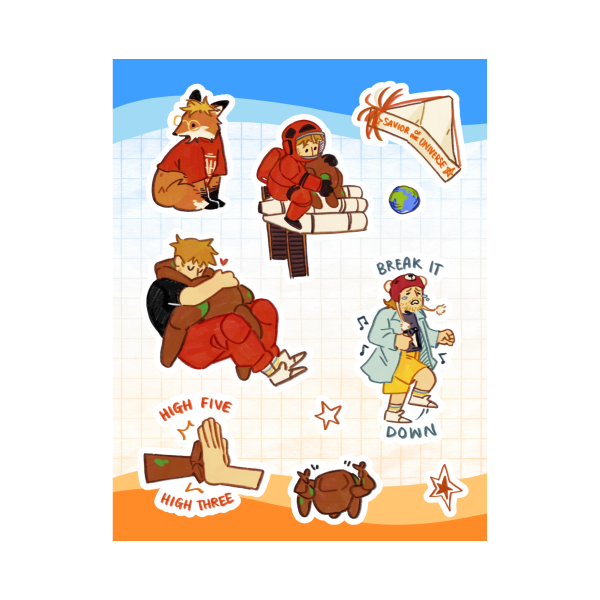Grace and Rocky Stickers Sheet