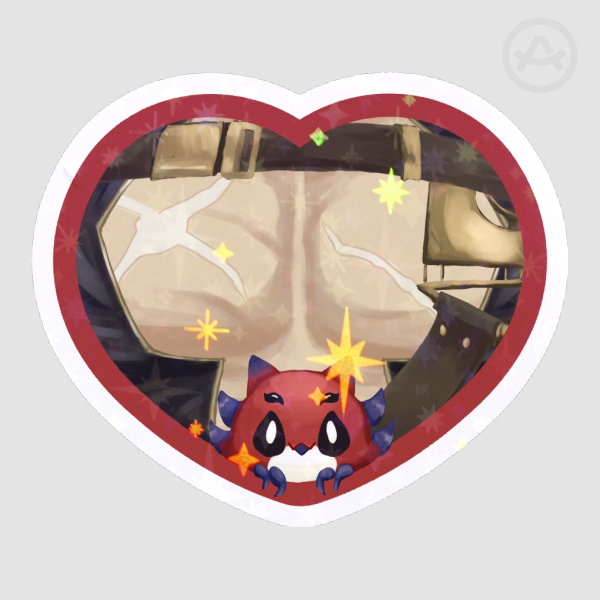 Crimzon Ruze Pexodia Heart Sticker