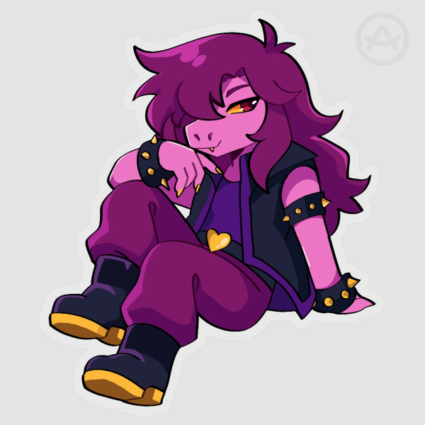 susie Clear Vinyl Sticker - Deltarune