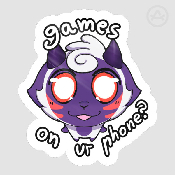 Games on ur phone? - Sticker