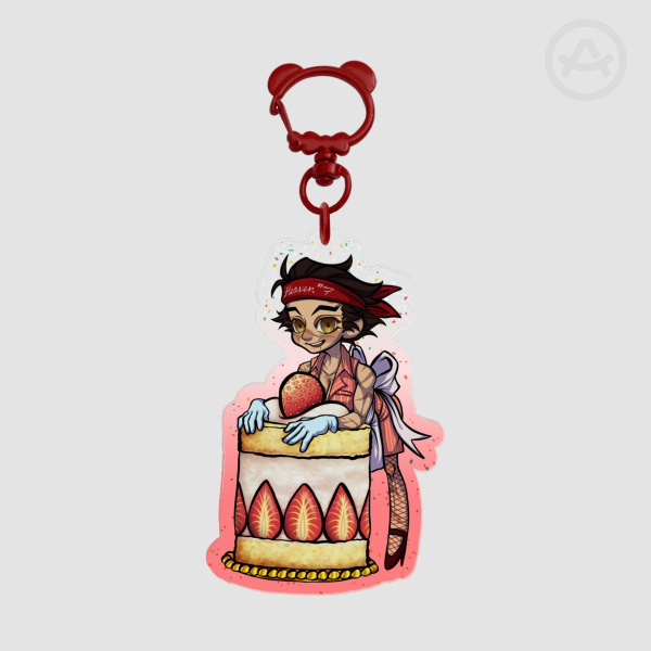 DINER SERIES Strawberry Shortcake X Sugimoto Acrylic Keychain