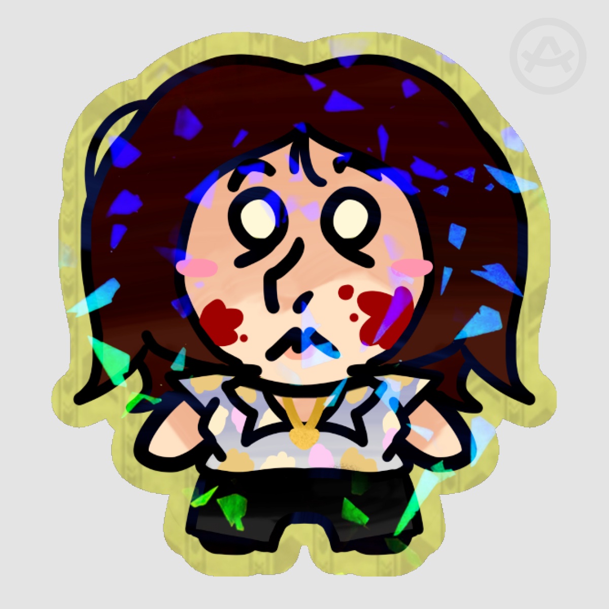 Mary Kline's Cutie Chibi Mini colored Sticker