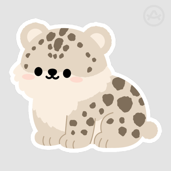 Snow Leopard Die Cut Stickers