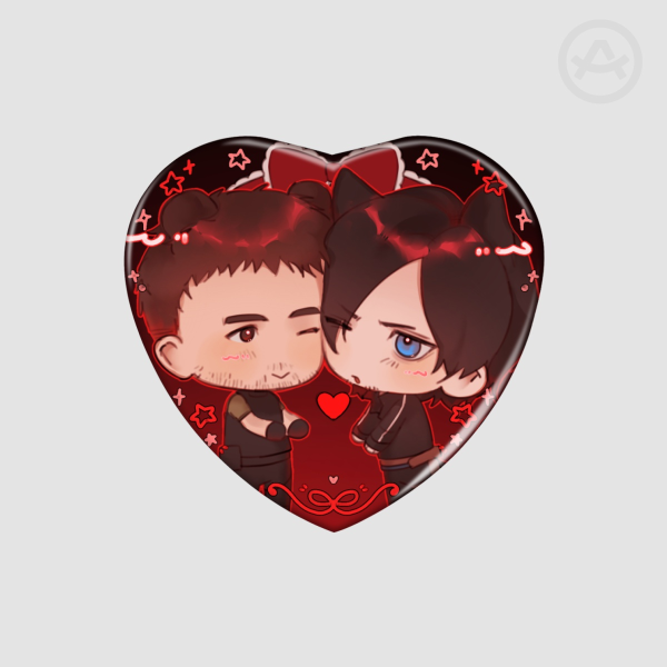 Chreon - Leon S. Kennedy & Chris Redfield Heart Badge (Resident Evil Vendetta)