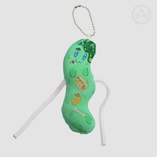 SlimeyJade silly worm Plush Charm