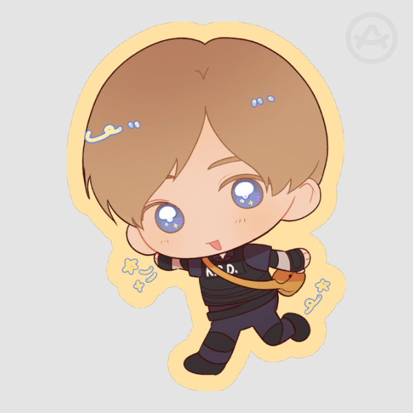 Leon S. Kennedy Matte Die-Cut Sticker (Resident Evil 2 Remake)