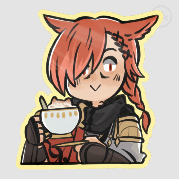 [FFXIV] Drinking with G’Raha Tia Latge Sticker