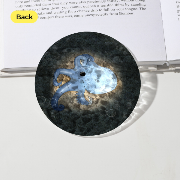 Blue Octopus Ripple Acrylic Coaster - 3.93""(100mm)