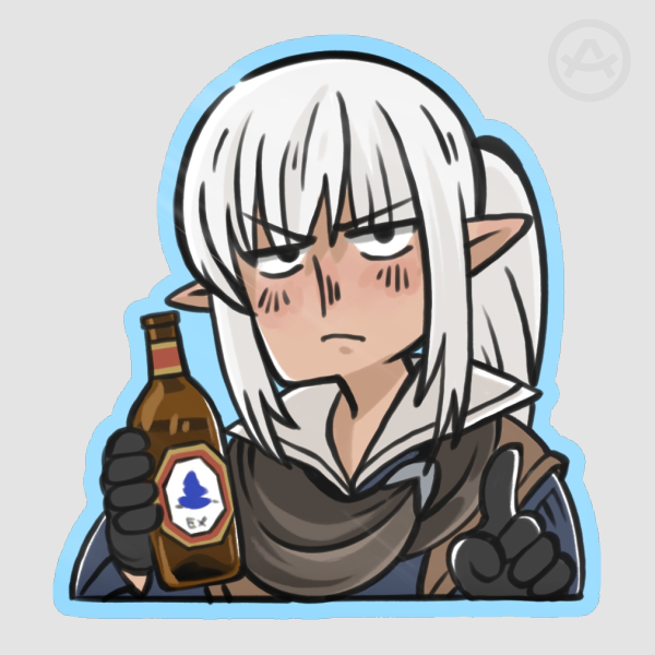 [FFXIV] Drinking with Estinian Large Sticker