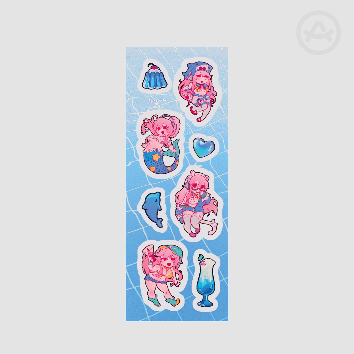 Super Sonico // Blue Mini Sticker Sheet