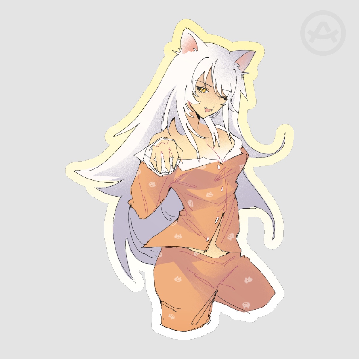 Black Hanekawa PJs Sticker