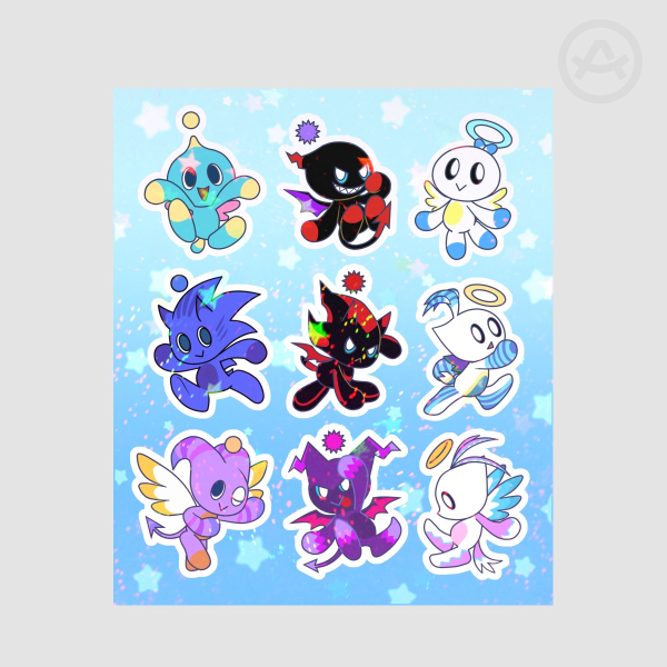 Chao Stickers Sheet Set 1