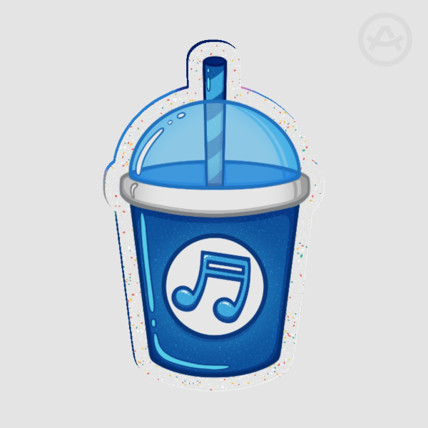 Blue Favorite Trait Smoothie Glitter Acrylic Pin