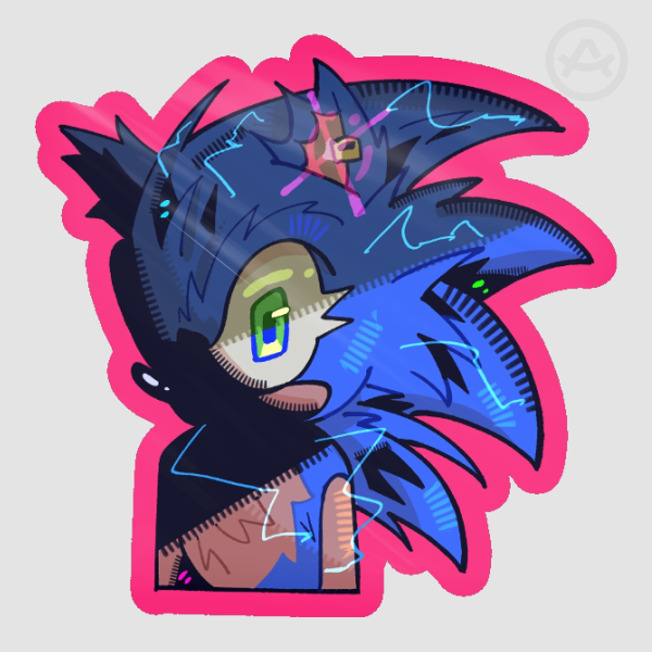 Sonic - Side Eyes - Sticker