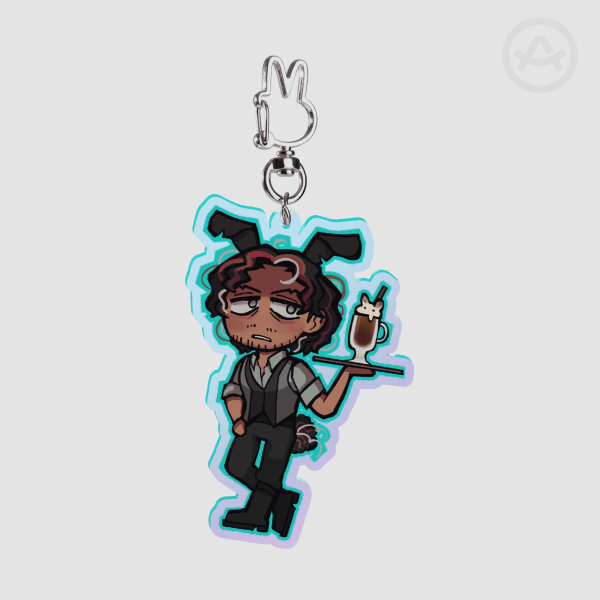 Bunny Eddie Rainbow Acrylic Keychains