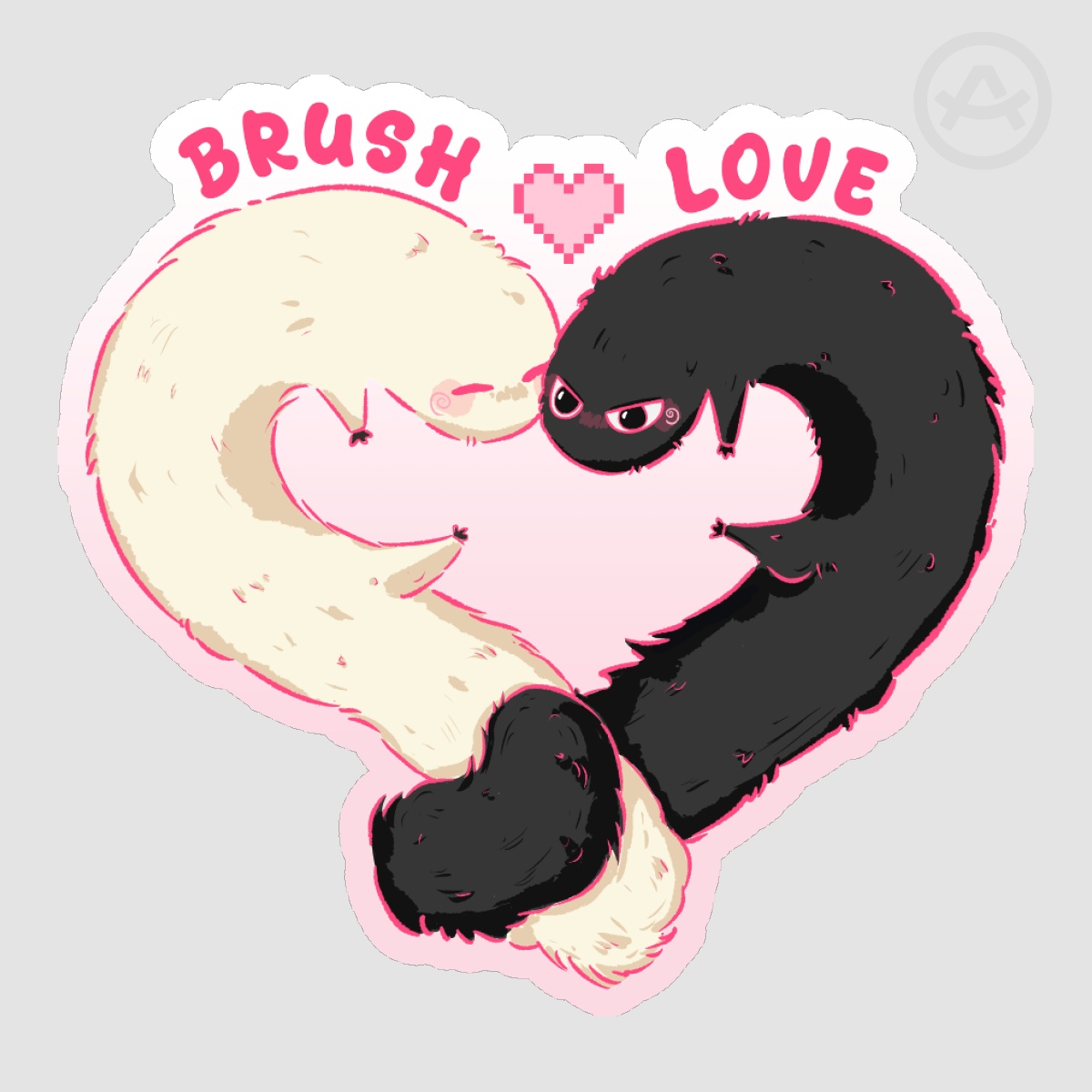 Brush love sticker from Witch Hat Atelier