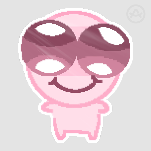 Pink Silly Sticker |White and Gray|