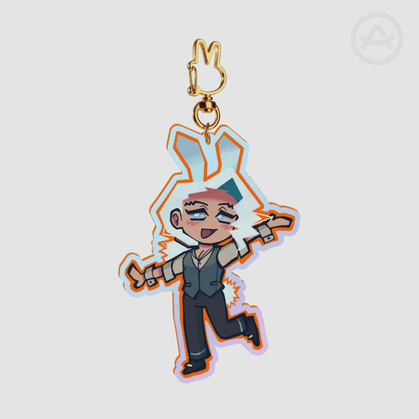 Bunny Volt Rainbow Acrylic Keychains