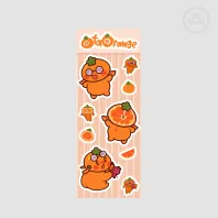 PEACHDOG - OTAORANGE STICKER SHEET (7x18cm matte sticker sheet)