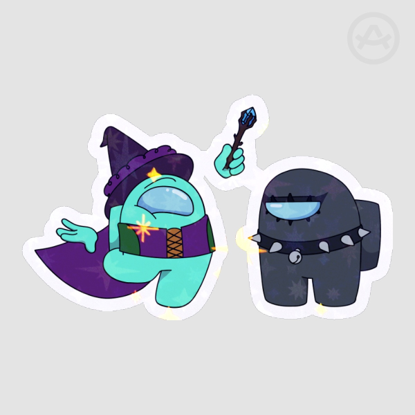 GeoGem Among Us Halloween/Fall Die Cut Stickers