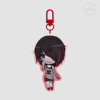 Red OC Glitter Acrylic Keychains