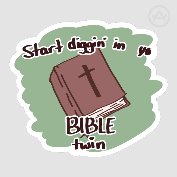 Brown Bible Meme Sticker