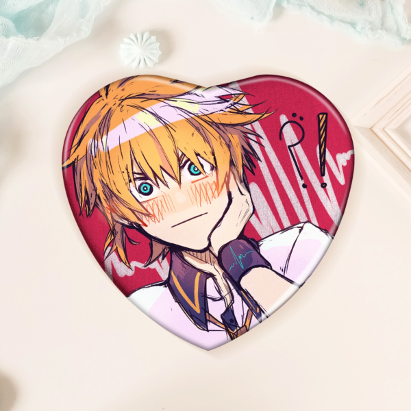 Len Heart Shape Holographic Badge