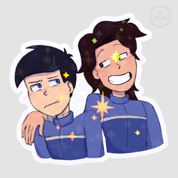 Linus and Matthew Die Cut Stickers