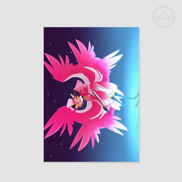 Pink compliments my wings Lucifer print!