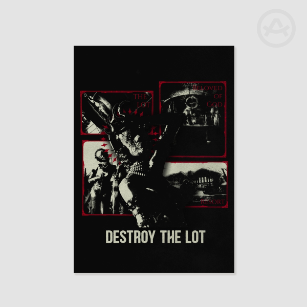 Destroy The Lot (Red Version) - 42x29 Poster