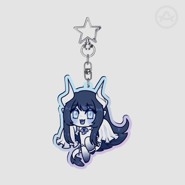 DnD Dragonborn - Rainbow Acrylic Keychain