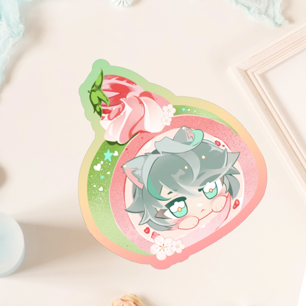 Alhaitham Matcha Strawberry Sticker 🍓🌸