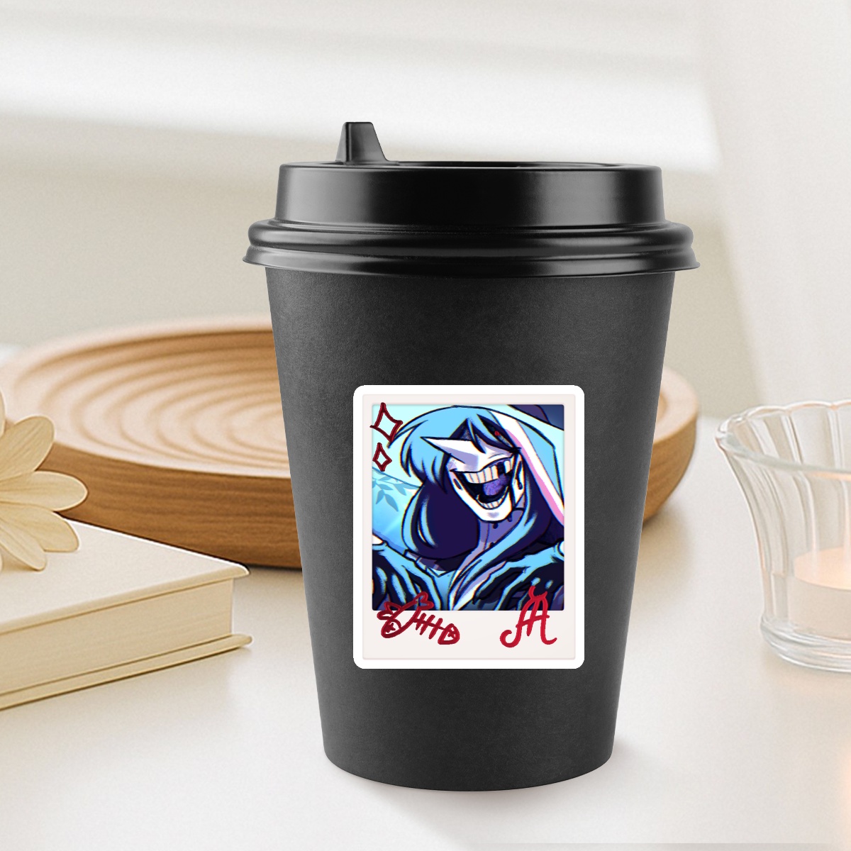 Pinstripe Autographed Polaroid Sticker A