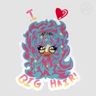 I 🩷 big hair Cindy sticker!