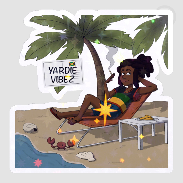 Yardie Vibez Jamacian Die Cut Sticker