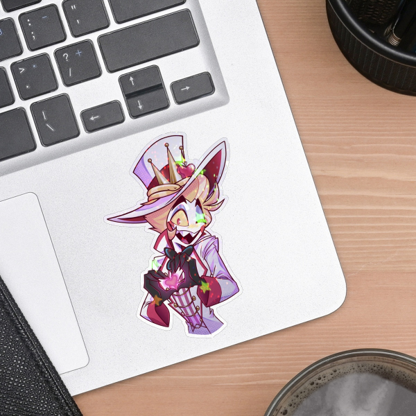 King of Hearts Holo Sand Die Cut Sticker (5”)