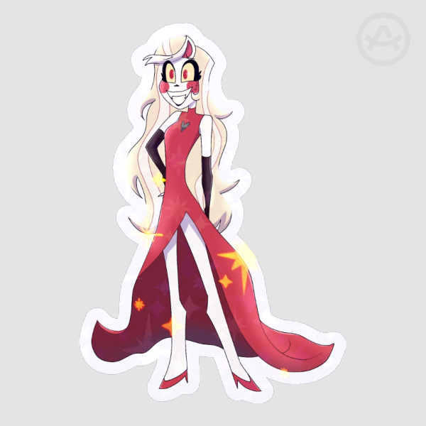 Stylish Charlie Morningstar Hazbin Hotel Die Cut Stickers