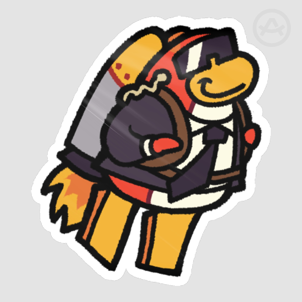 Jet Pack Guy Club Penguin - Die Cut Sticker